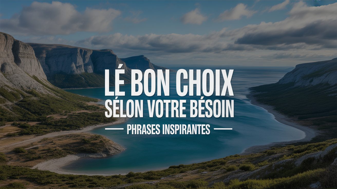 le bon choix selon votre besoin